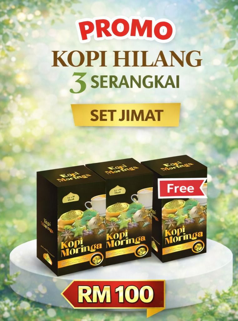 ☕ KOPI MORINGA ADDIN HERB SET JIMAT 3 KOTAK - Kopi Moringga Hq